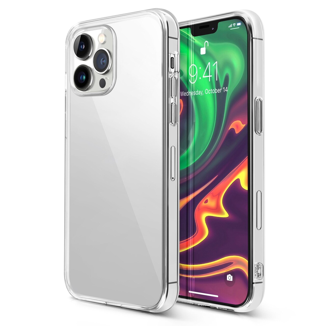 Insten Clear Case Compatible with iPhone 13 Pro Max (6.7 Inch) Soft TPU Non-Yellowing Protective Cover